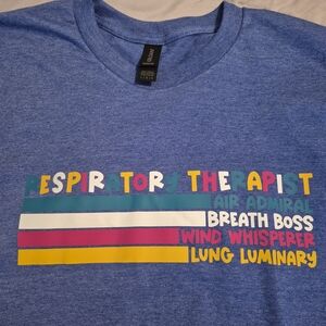 Blue Respiratory Therapist Graphic T-Shirt
